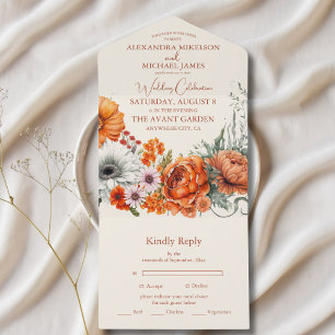 Bohemian Chic Floral Terracotta Wedding