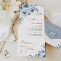 Bohemian Dusty Blue Floral Casamento