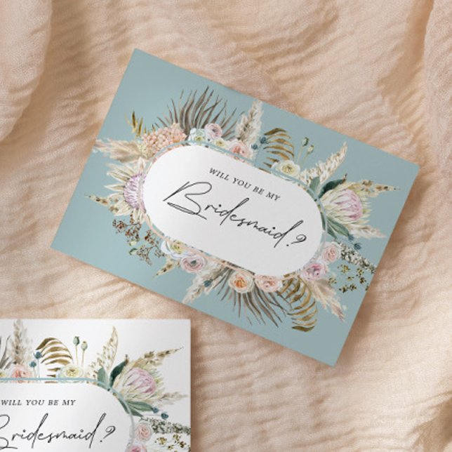 Bohemian Elegant Floral Bridesmaid Convite (Criador carregado)