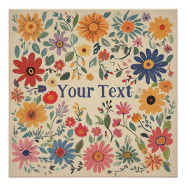 Bohemian Floral Custom Art Impressão