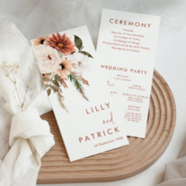 Bohemian Floral Terracotta Wedment Program