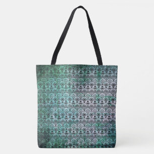 Bohemian Grunge, Aqua Blue Tote Bag