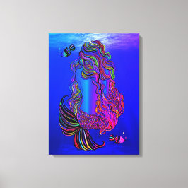 Bohemian Mermaid Canvas Wall Art