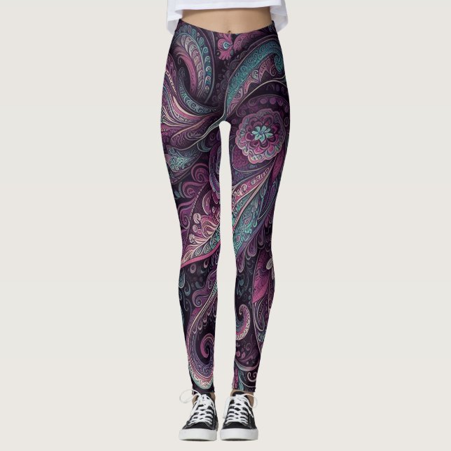 Bohemian Paisley no 11 Leggings (Frente)