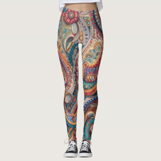 Bohemian Paisley no 7 Leggings