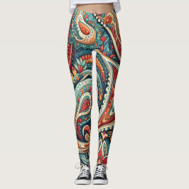 Bohemian Paisley no 8 Leggings
