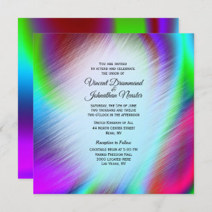 Bohemian Rainbow Design Convites de Casamento