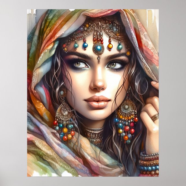 *~* Boho 4 A100 Poster de Mulher Gypsy Psicica (Frente)