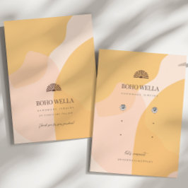 Boho Abstrato forma o monitor com o logotipo