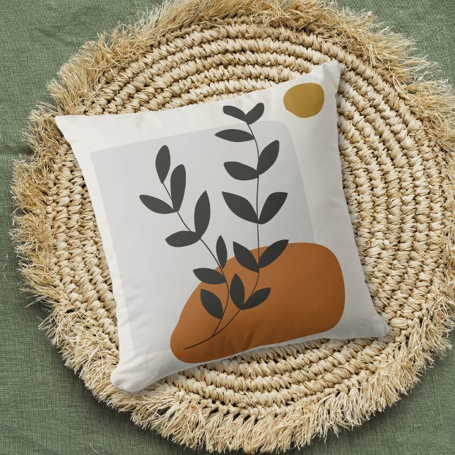 Boho Abstrato Minimalista Almofada tema de outono  (Criador carregado)