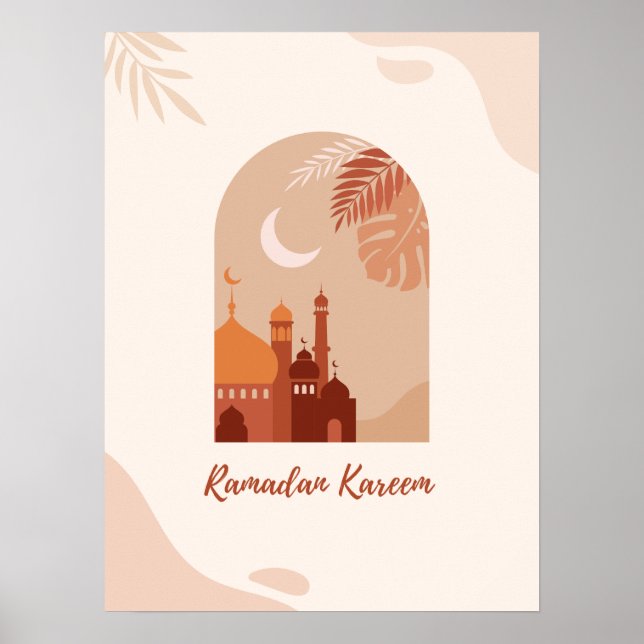 Boho Aestético Ramadan Kareem Ramadan Poster (Frente)