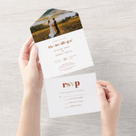 Boho All in One Convite de casamento