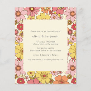 Boho Amarelo Cor-de-rosa Boho Floral
