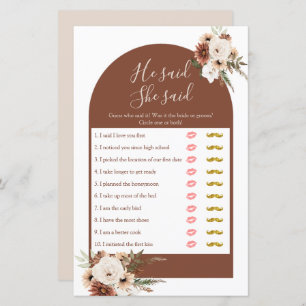 Boho Arch Terracota Ele disse que ela disse que ti