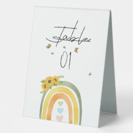 Boho Arco-Íris Com Chá de fraldas De Girassóis