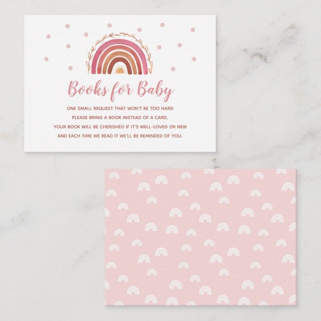 Boho Arco-Íris Para Cartão De Bebê (Frente/Verso)