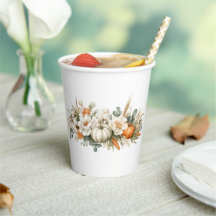 Boho Autumn Floral Arrangement Paper cup