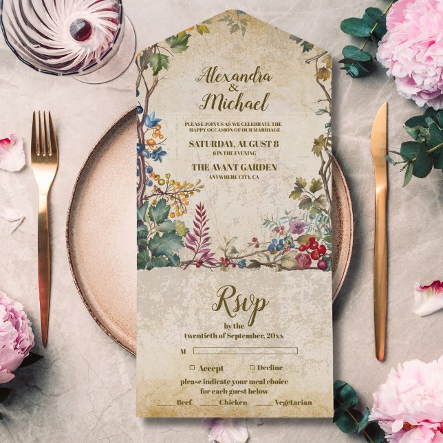 Boho Autumn Wildflower Botanical Weding (Criador carregado)