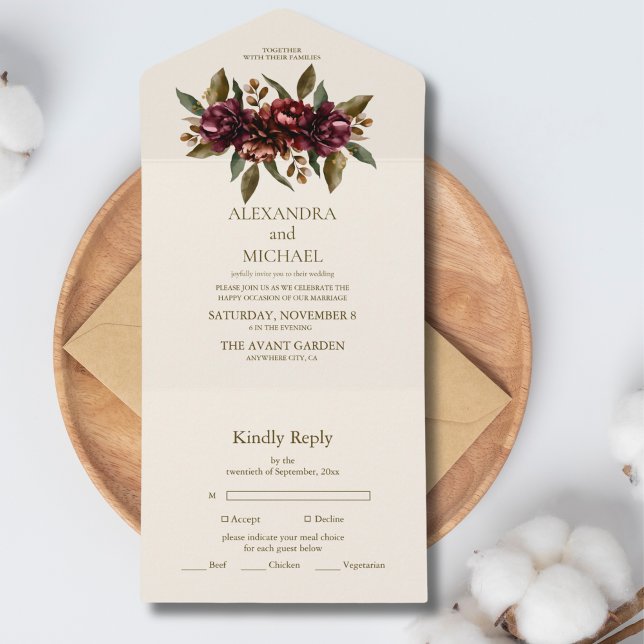 Boho Autumn Wildflower Botanical Weding (Criador carregado)