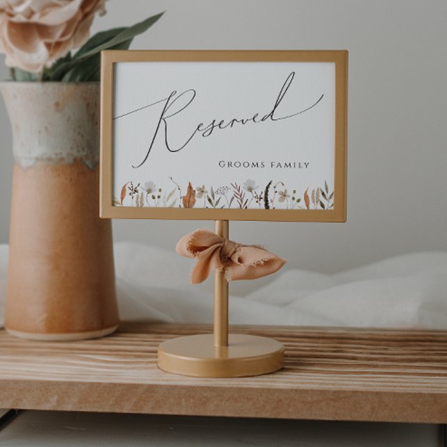 Boho Autumn Wildflower | Sinal Reservado (Criador carregado)