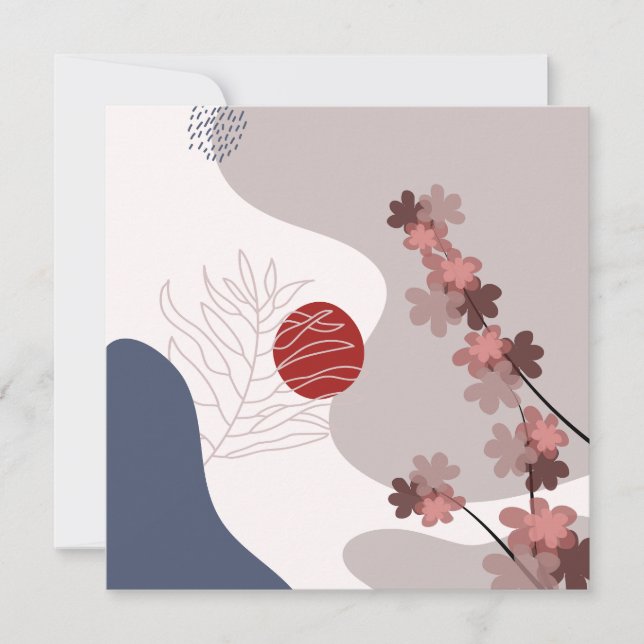 Boho Azul Magenta Botânico (Frente)