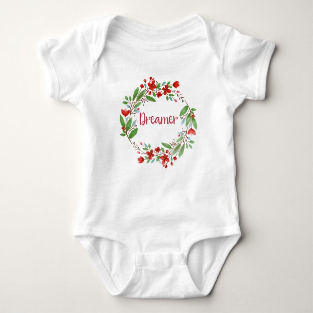 Boho Baby Bodycase Um Bebê Bohemian Cute Camisa (Frente)