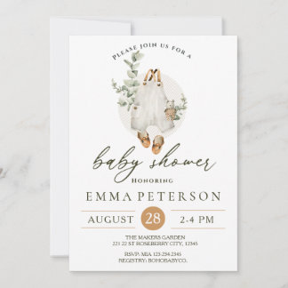 Boho Baby Little Romper Chá de fraldas Convite