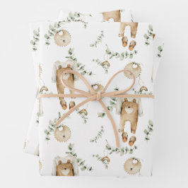 Boho Baby Rainbows Bibs Botânica Verde Padrão