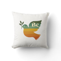 Boho Be Peace Retro Holiday Almofada de Arremesso