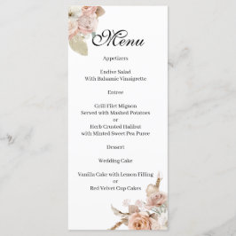 Boho Beige floral  Menu
