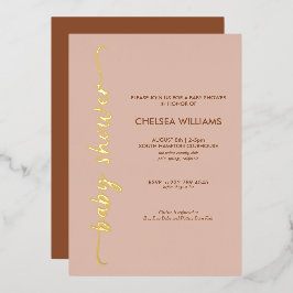 Boho Beige & Terracotta Dourado Chá de fraldas Rea
