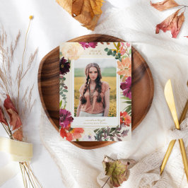 Boho Blooms | Anúncio de Foto para Graduação 2024