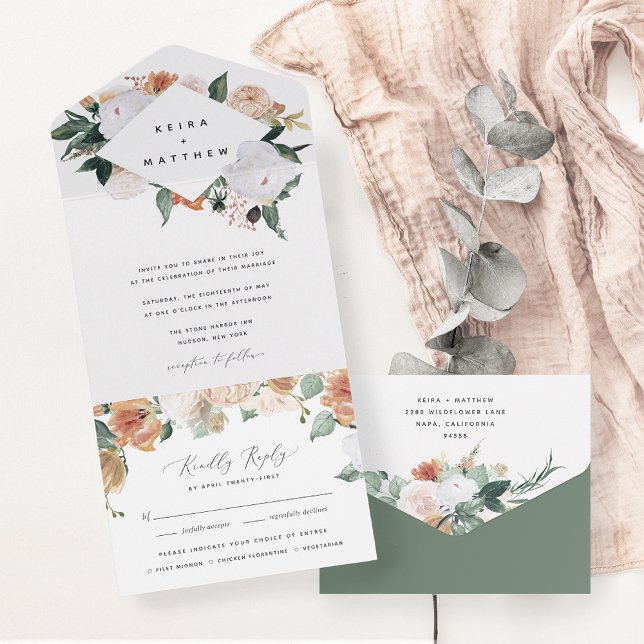 Boho Blooms | Casamento Floral Geométrico Moderno (Criador carregado)