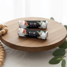 Boho Blooms Modern Floral Wedch Monograma