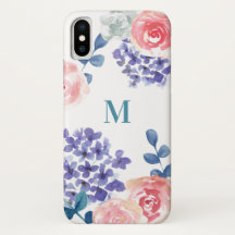 Boho Blossom: Capa de telefone Floral Com Monogram