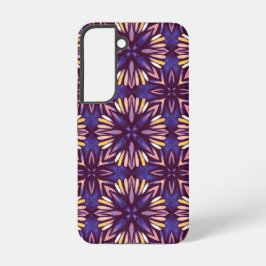 Boho Blossom: Padrão Floral Artístico Roxo