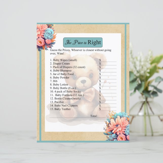 Boho Blue Bear Price é o jogo certo (Em pé/Frente)