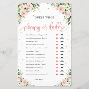 Boho blush cor-de-rosa, mamãe verde floral ou jogo
