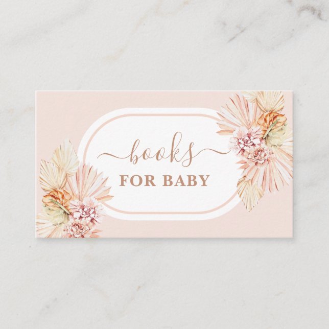 Boho Blush Desert Books para Cartão de Bebê (Frente)