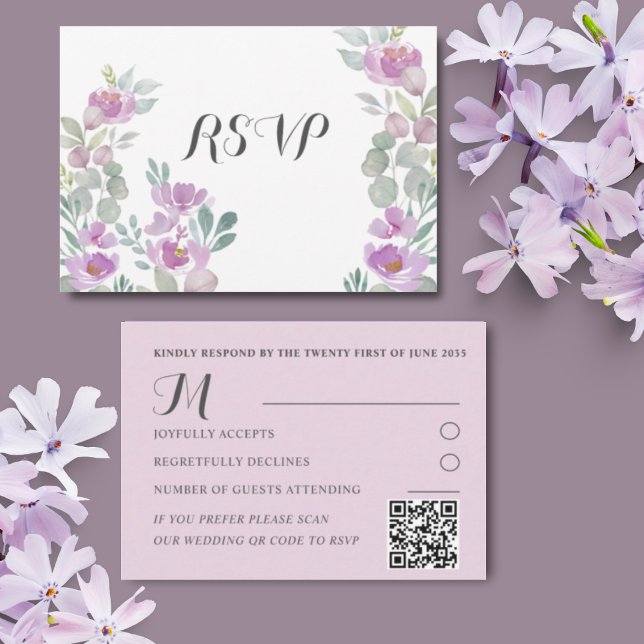 Boho Blush Floral Pink Eucalyptus Weding RSVP (Criador carregado)