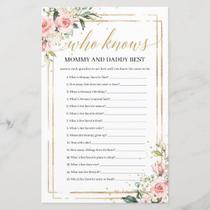 Boho blush floral que conhece melhor mamãe e pai