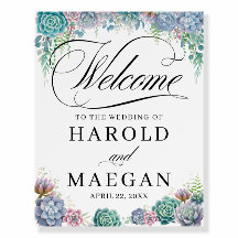 Boho Blush Succulent Wedding Bem-vindo