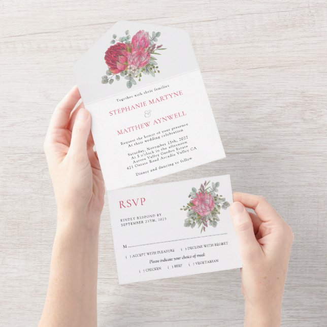 Boho Botânico Protea Eucalyptus Wedding (Aba destacável)