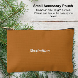 Boho Brown - Pequena bolsa de acessórios sólida