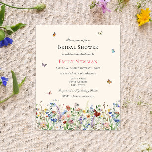 Boho Budget Wildflower Butterfly Chá de panela