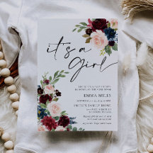 Boho Burgundy É um Convite para Chás de fraldas de