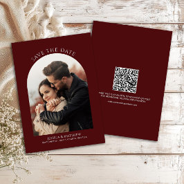 Boho Burgundy Photo Arch Wedding