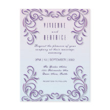Boho Casamento Lésbico Convite Lilac