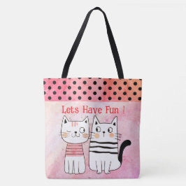 Boho Cat Amantes, Vamos Divertir-Nos! Tote