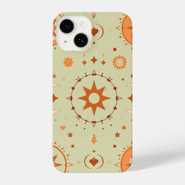 Boho Celestial capas de iphone | Astrologia Sun e  (Verso)